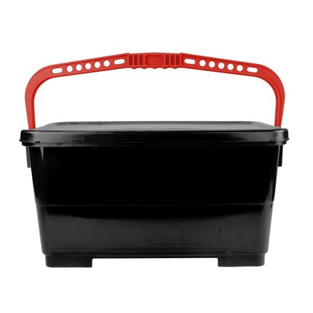 PULEX Bucket, 12 in H, Black and Red SECC70027-NNNR,SECC70043